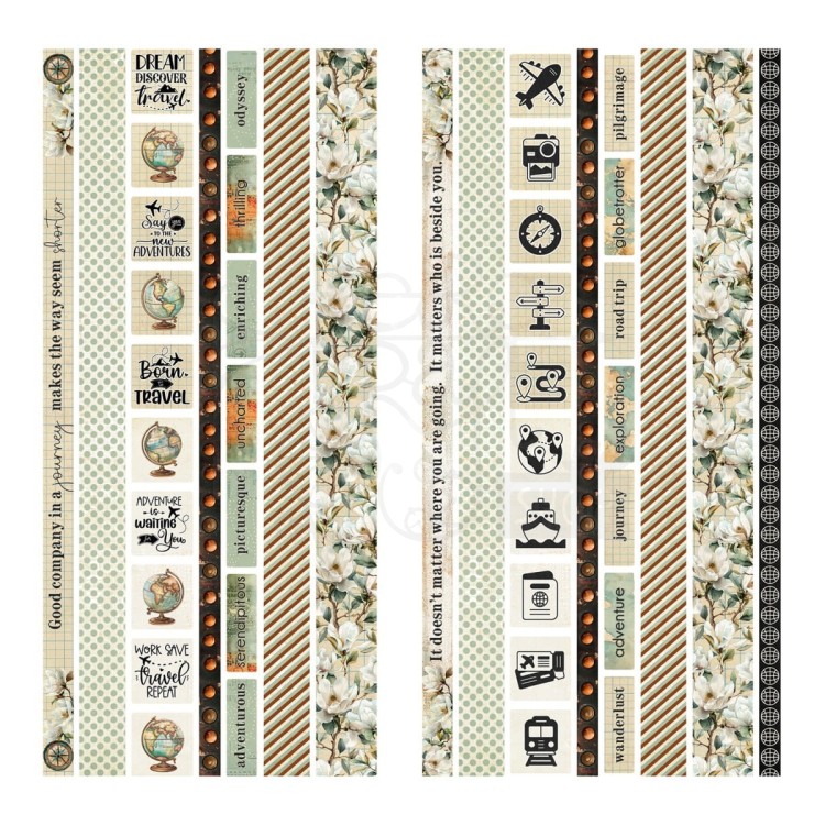 Washi Tape Wanderlust Explorer 2 arkusze DWE-30457 49 and Market