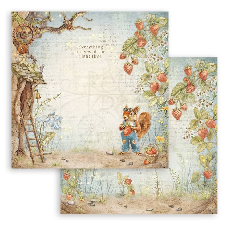 Zestaw papierów do scrapbookingu 20x20 Hidden Grove SBBS124 Stamperia