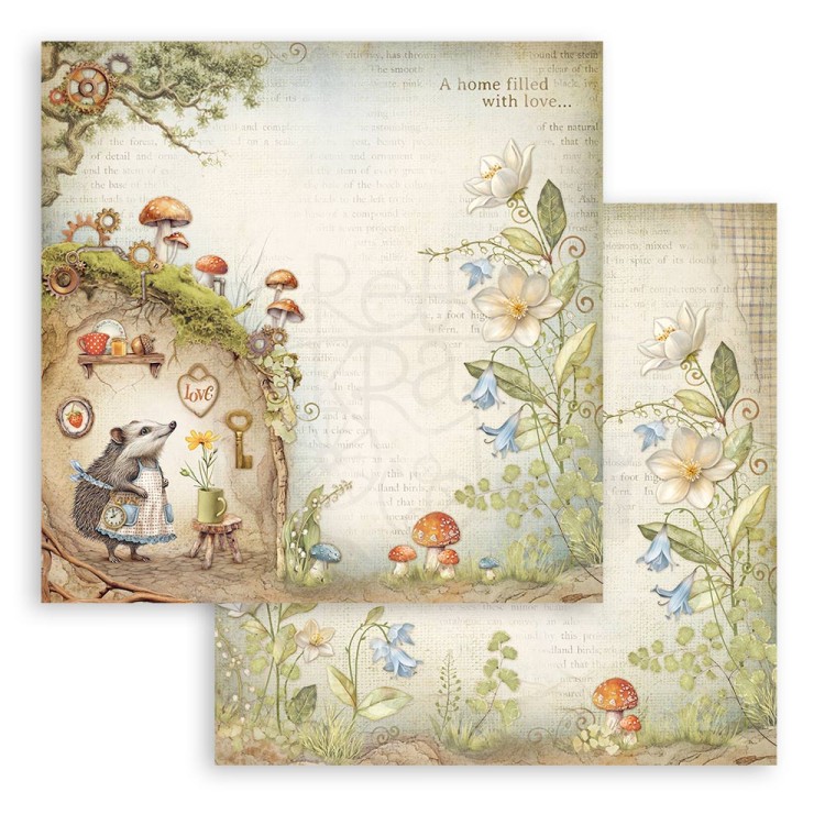 Zestaw papierów do scrapbookingu 20x20 Hidden Grove SBBS124 Stamperia