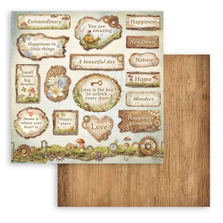 Zestaw papierów do scrapbookingu 20x20 Hidden Grove SBBS124 Stamperia