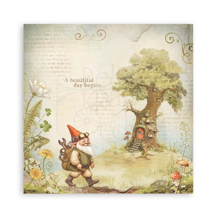 Zestaw papierów jednostronnych do scrapbookingu 20x20 Hidden Grove SBBSXB10 Stamperia