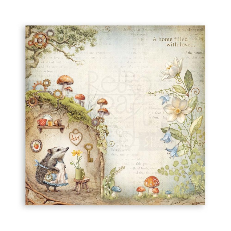 Zestaw papierów jednostronnych do scrapbookingu 20x20 Hidden Grove SBBSXB10 Stamperia