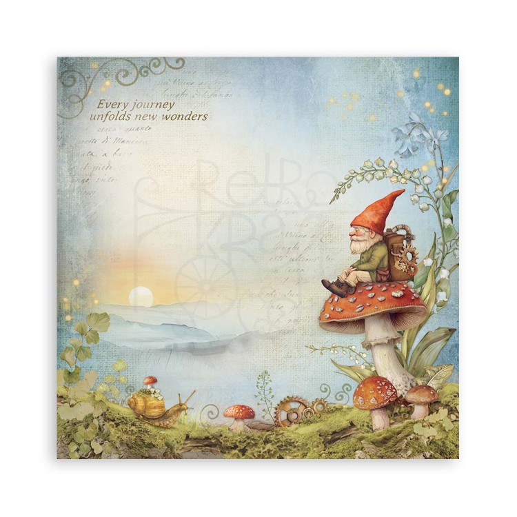 Zestaw papierów jednostronnych do scrapbookingu 20x20 Hidden Grove SBBSXB10 Stamperia