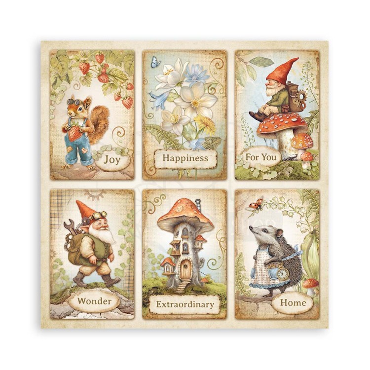 Zestaw papierów jednostronnych do scrapbookingu 20x20 Hidden Grove SBBSXB10 Stamperia