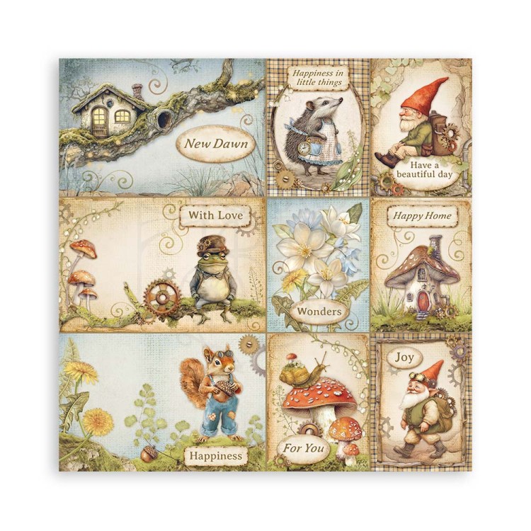 Zestaw papierów jednostronnych do scrapbookingu 20x20 Hidden Grove SBBSXB10 Stamperia