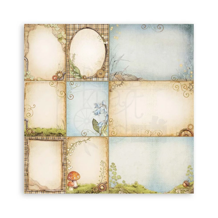 Zestaw papierów jednostronnych do scrapbookingu 20x20 Hidden Grove SBBSXB10 Stamperia