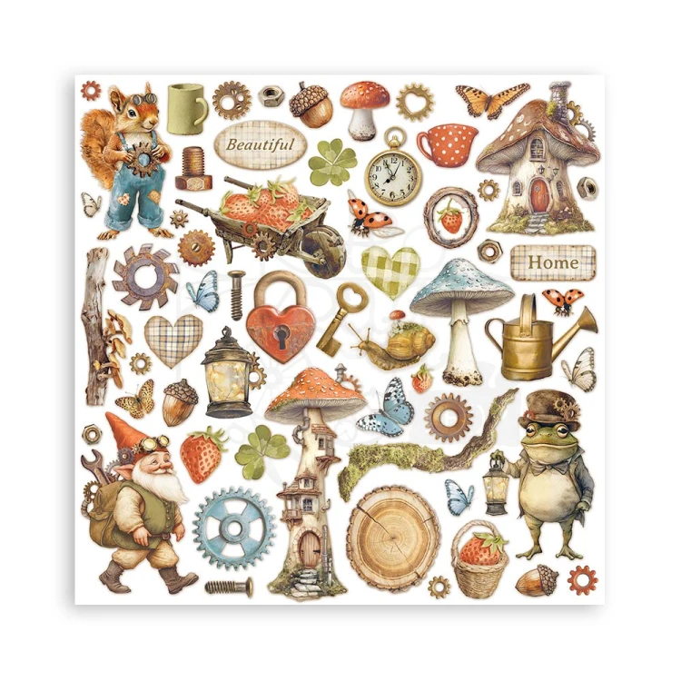 Zestaw papierów jednostronnych do scrapbookingu 20x20 Hidden Grove SBBSXB10 Stamperia