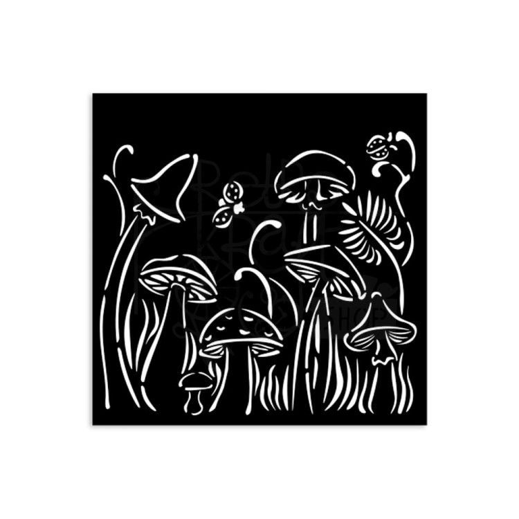 Szablon maska 12x12cm Hidden Grove Grzybki KSTDS31 Stamperia
