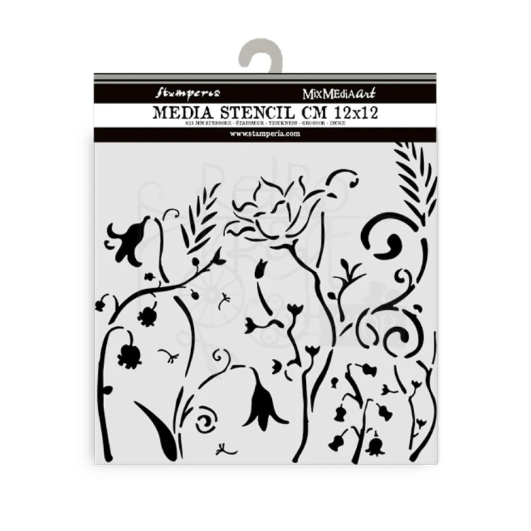 Szablon maska 12x12cm Hidden Grove Kwiatki KSTDS28 Stamperia