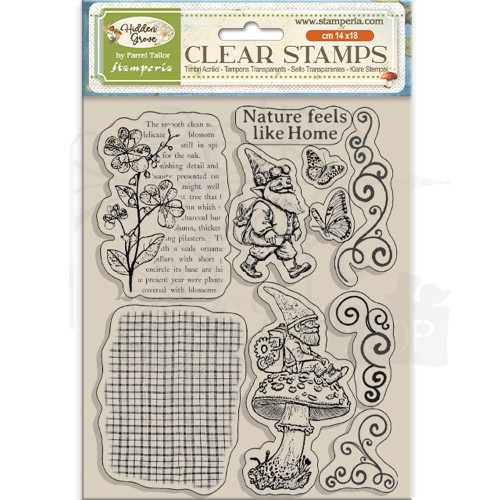 Stempel akrylowy 14x18cm Hidden Grove Gnom WTK216 Stamperia
