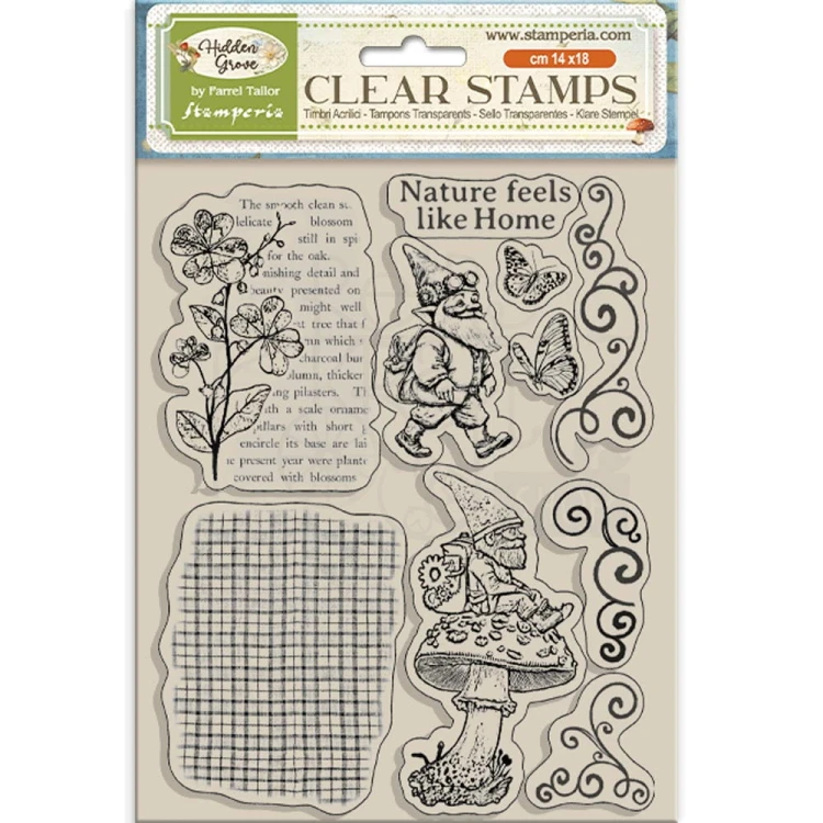 Stempel akrylowy 14x18cm Hidden Grove Gnom WTK216 Stamperia