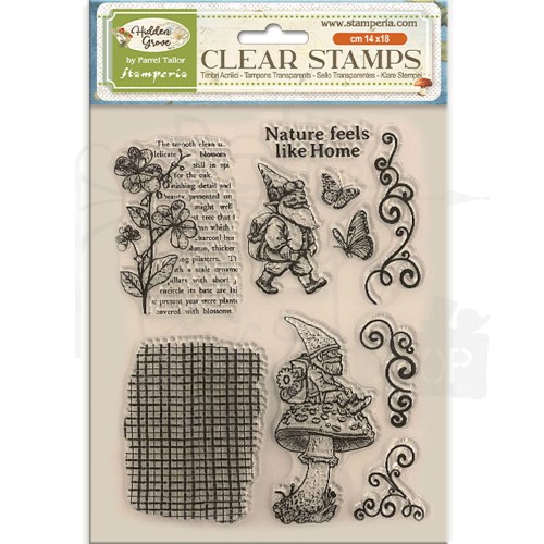 Stempel akrylowy 14x18cm Hidden Grove Gnom WTK216 Stamperia
