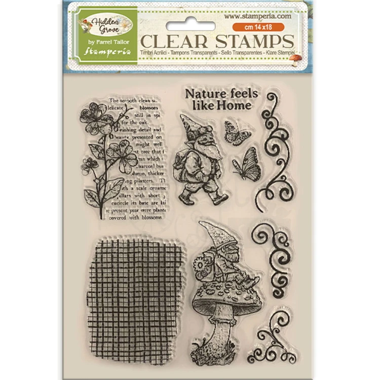 Stempel akrylowy 14x18cm Hidden Grove Gnom WTK216 Stamperia