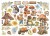 Ozdoby kształty tekturowe Die Cuts Hidden Grove 45 szt DFLDC113 Stamperia