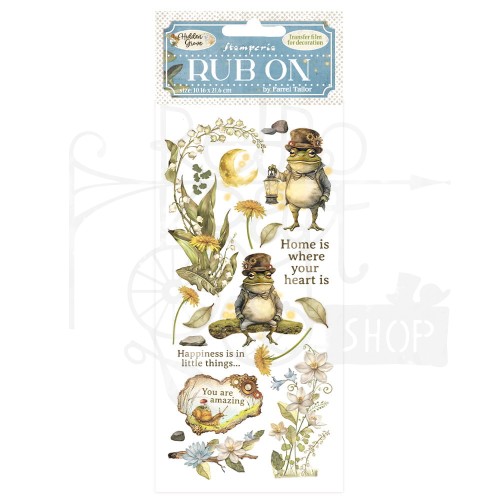 Rub-on transfer 10x21.6cm Hidden Grove Pan Żaba DFLRB149 Stamperia