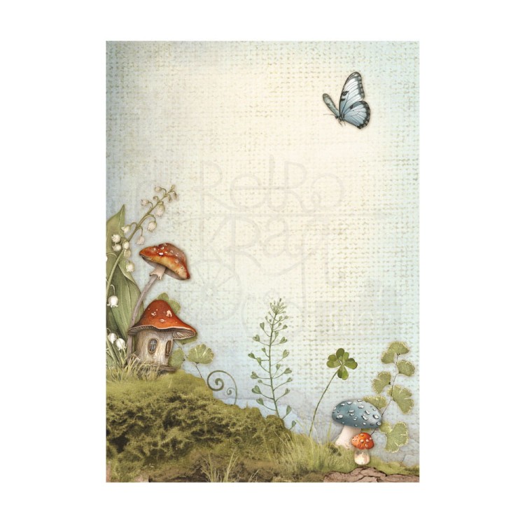 Papier ryżowy A6 Hidden Grove 8szt Tła DFSAK6038 Stamperia