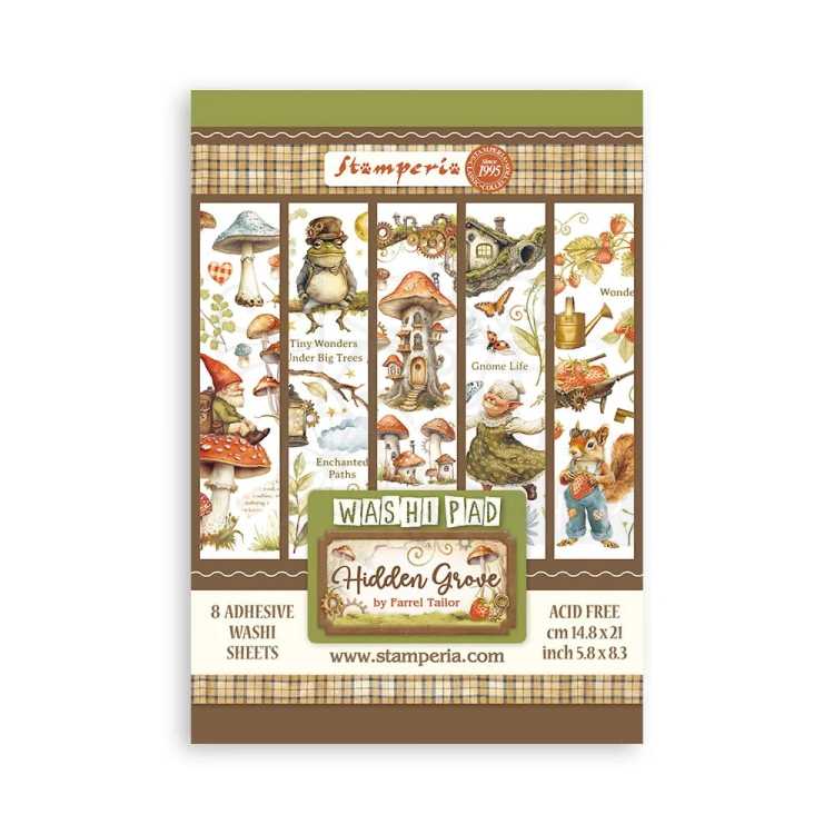 Papier washi A5 Hidden Grove 8 ark SBW17 Stamperia