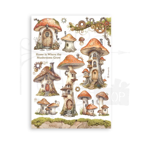 Papier washi A5 Hidden Grove 8 ark SBW17 Stamperia