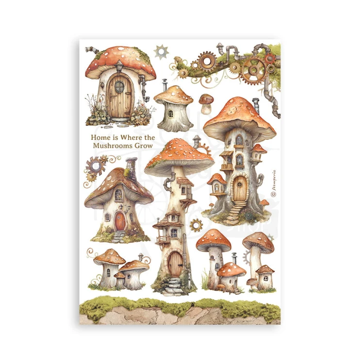 Papier washi A5 Hidden Grove 8 ark SBW17 Stamperia
