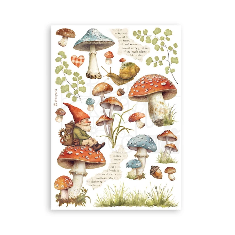 Papier washi A5 Hidden Grove 8 ark SBW17 Stamperia