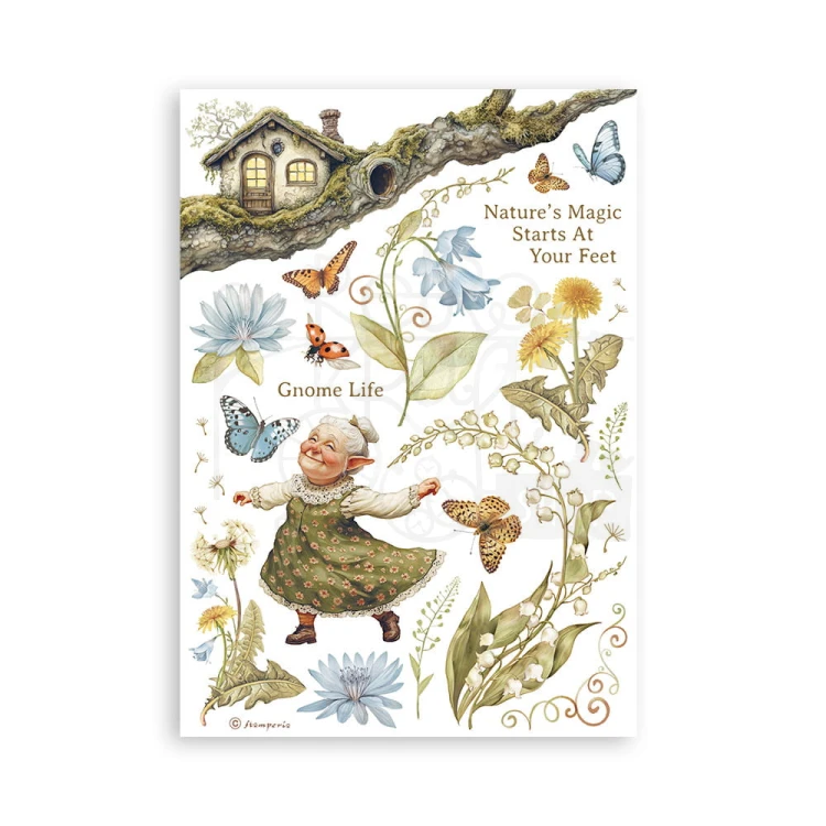 Papier washi A5 Hidden Grove 8 ark SBW17 Stamperia