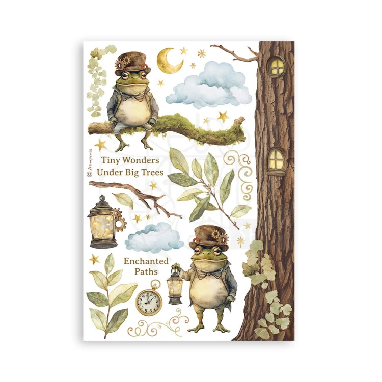 Papier washi A5 Hidden Grove 8 ark SBW17 Stamperia