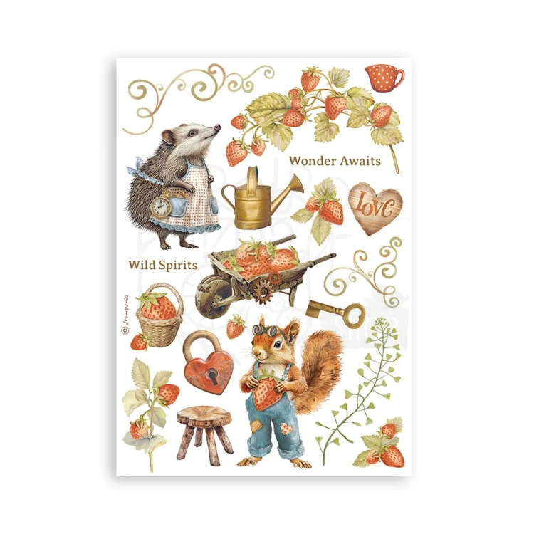 Papier washi A5 Hidden Grove 8 ark SBW17 Stamperia