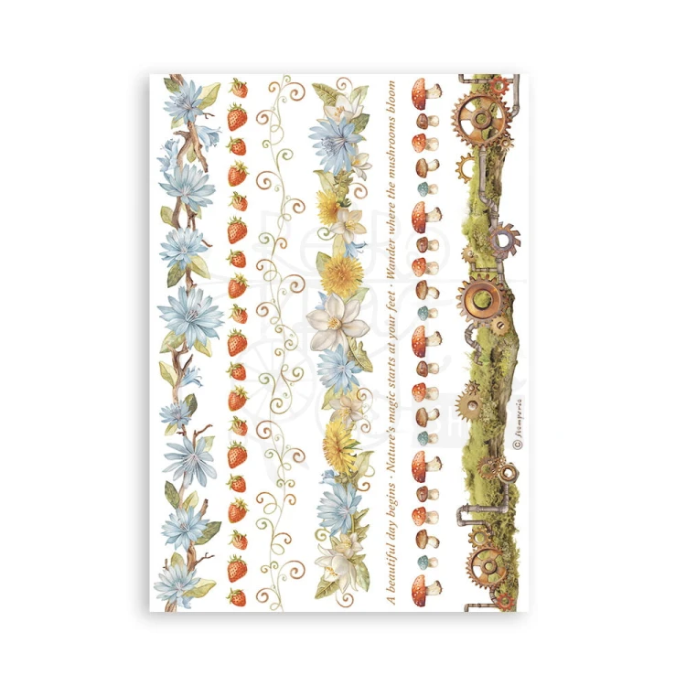Papier washi A5 Hidden Grove 8 ark SBW17 Stamperia