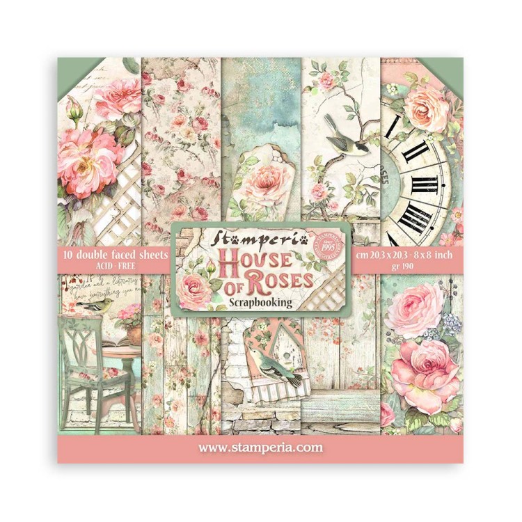 Zestaw papierów do scrapbookingu 20x20 House of Roses SBBS08 Stamperia