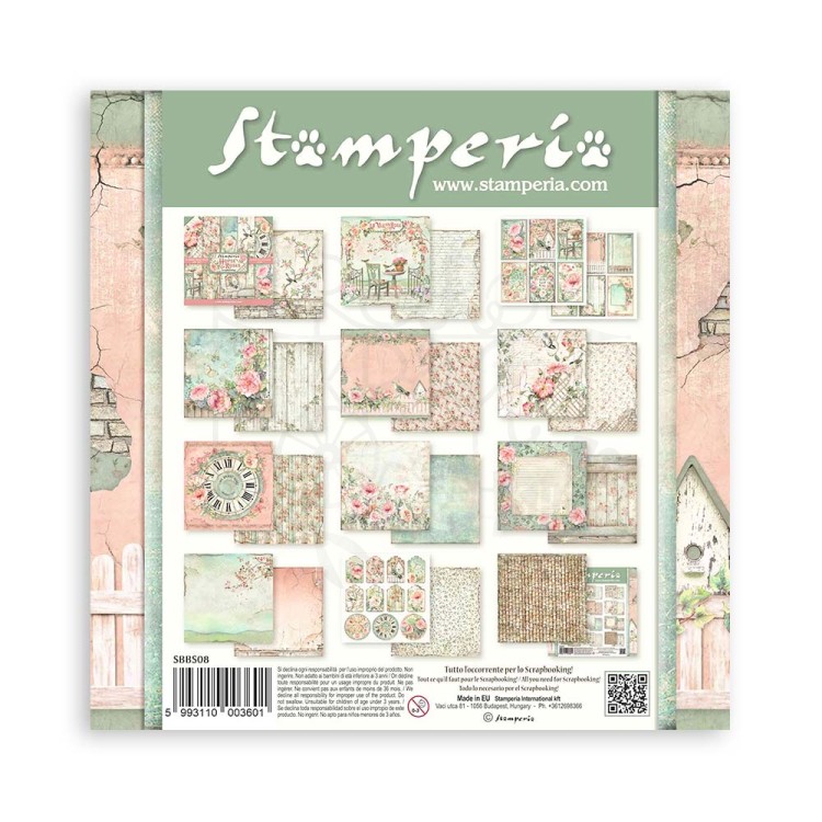 Zestaw papierów do scrapbookingu 20x20 House of Roses SBBS08 Stamperia