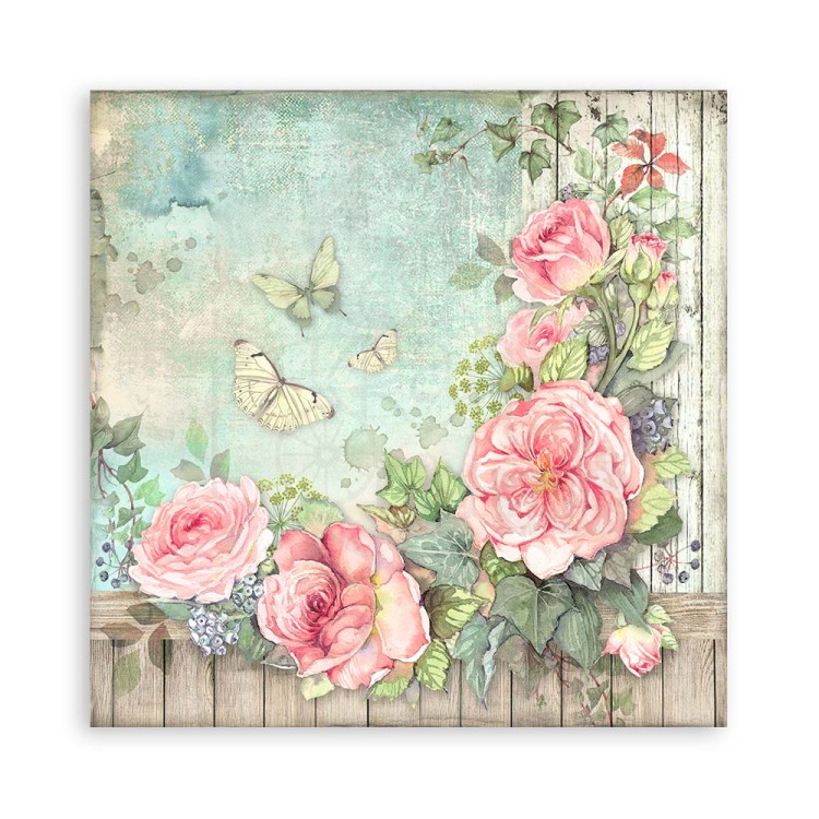 Zestaw papierów jednostronnych do scrapbookingu 20x20 House of Roses SBBSXB11 Stamperia