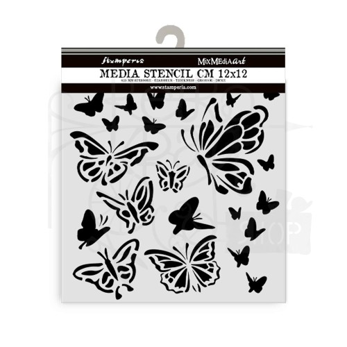 Szablon maska 12x12cm House of Roses Papilon KSTDS34 Stamperia