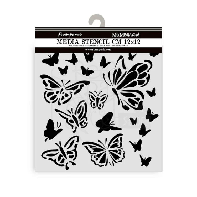 Szablon maska 12x12cm House of Roses Papilon KSTDS34 Stamperia