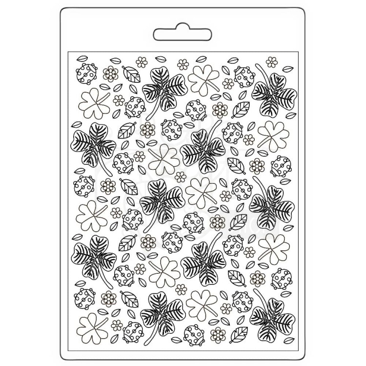Foremka tekstura A5 House of Roses Czterolistna koniczyna K3PTA5668 Stamperia