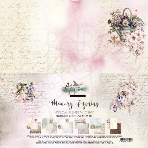 Zestaw papierów do scrapbookingu 30x30 Memory of spring AA-MOS-07 Alchemy of Art