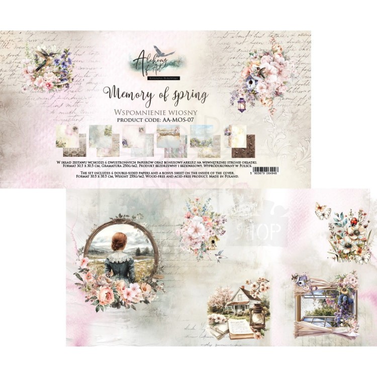 Zestaw papierów do scrapbookingu 30x30 Memory of spring AA-MOS-07 Alchemy of Art