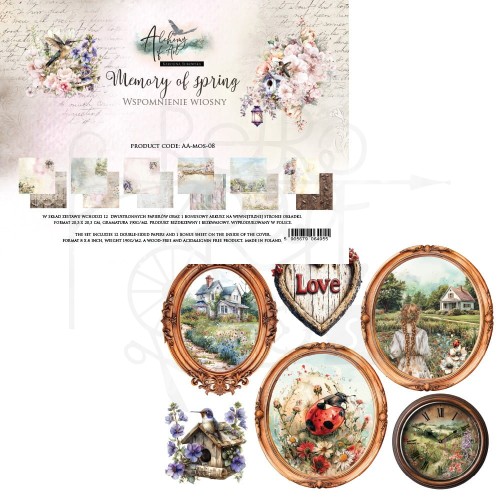 Zestaw papierów do scrapbookingu 20x20 Memory of spring AA-MOS-08 Alchemy of Art