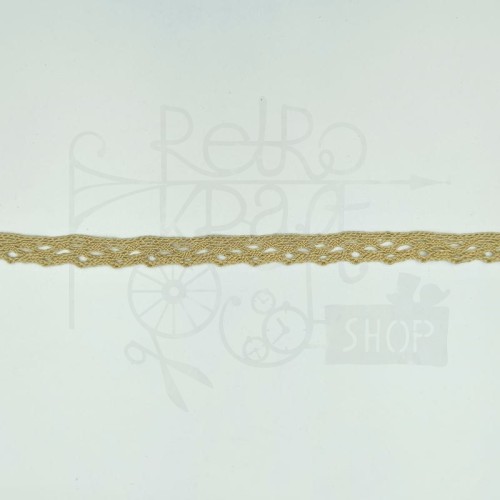 Koronka bawełniana retro beżowa taupe 17mm 1mb