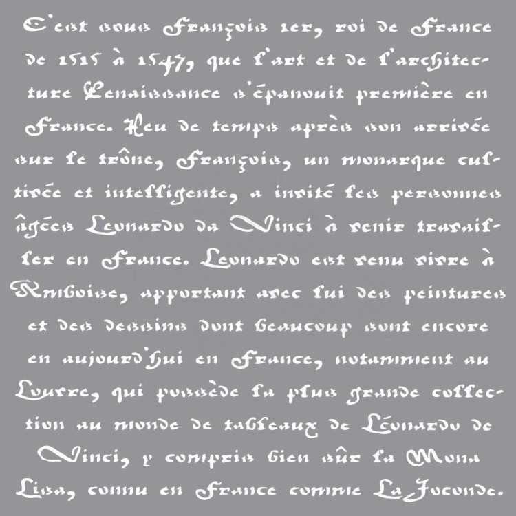 Szablon maska 30x30 Americana Decor Old French Script ADS10 DecoArt