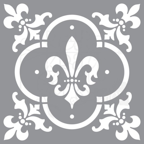 Szablon maska 30x30 Americana Decor Fleur de Lis Tile ADS04 DecoArt