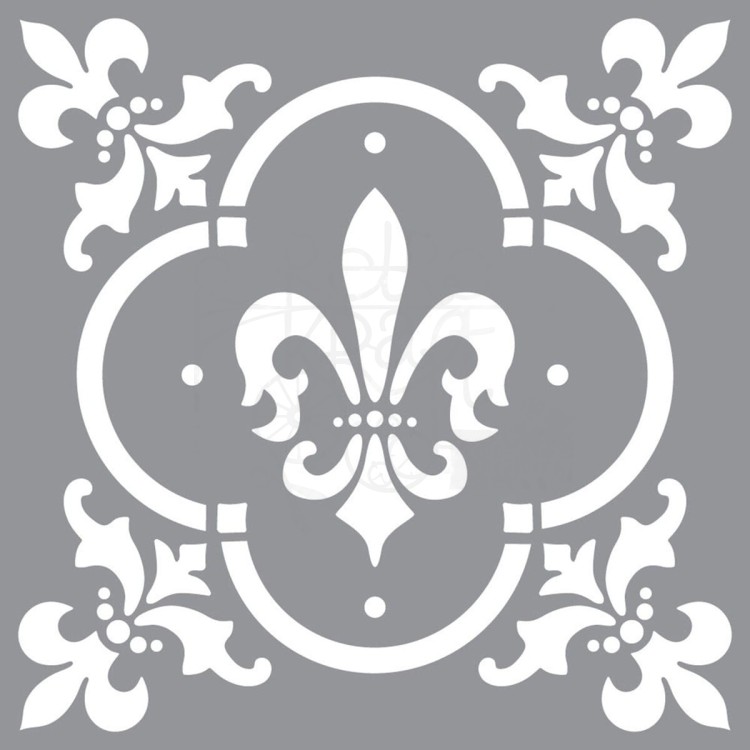 Szablon maska 30x30 Americana Decor Fleur de Lis Tile ADS04 DecoArt