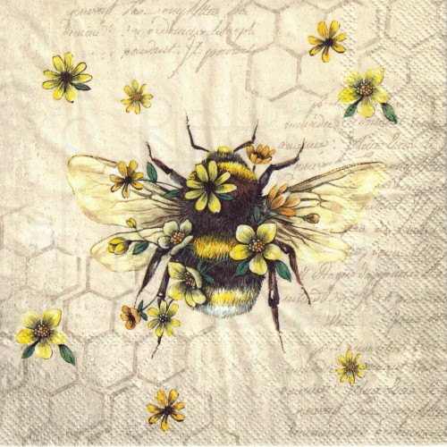 Serwetka 33x33 - Królowa pszczół