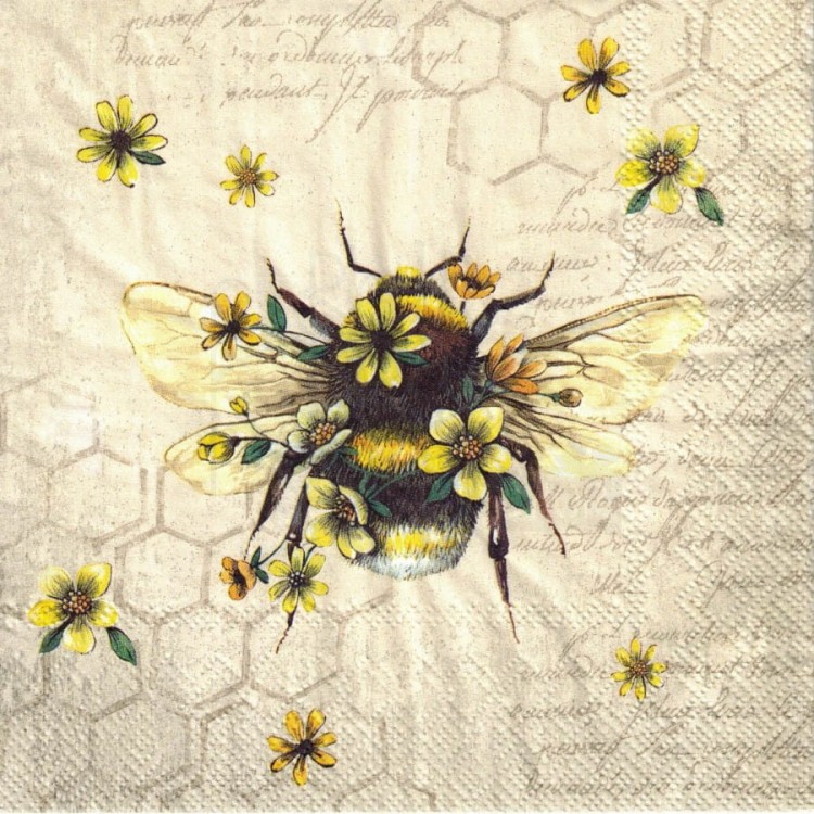 Serwetka 33x33 - Królowa pszczół