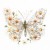 Serwetka 33x33 - Motyl i kwiaty margaretki