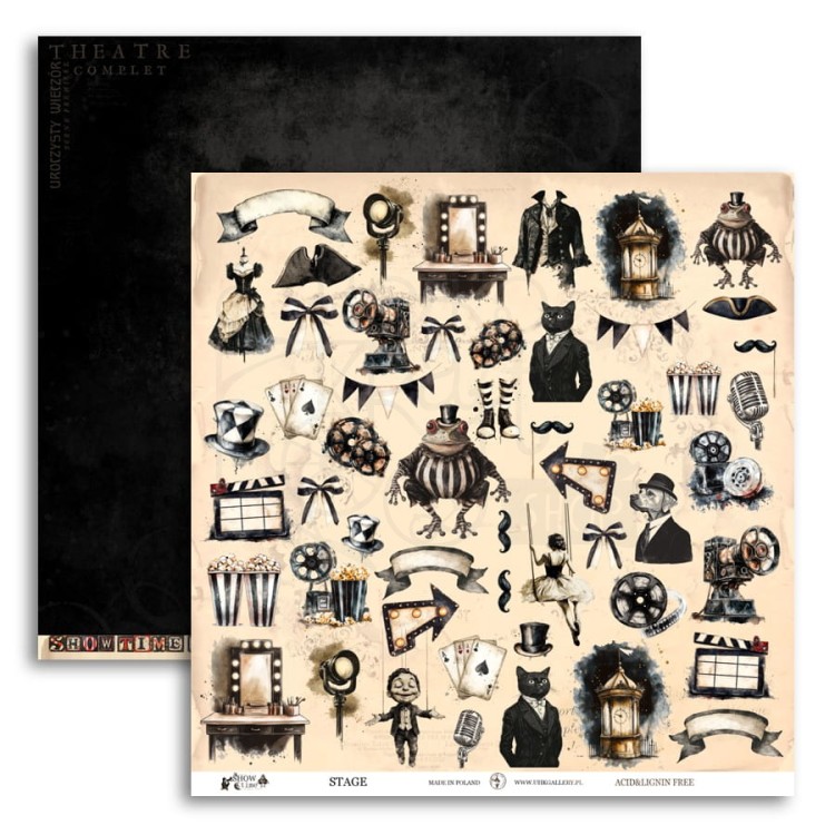 Papier do scrapbookingu 30x30 SHOW time STAGE UHK Gallery