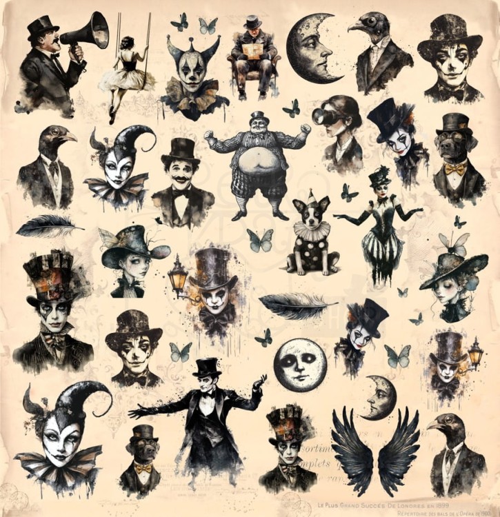 Papier do scrapbookingu 30x30 SHOW time OKŁADKA UHK Gallery