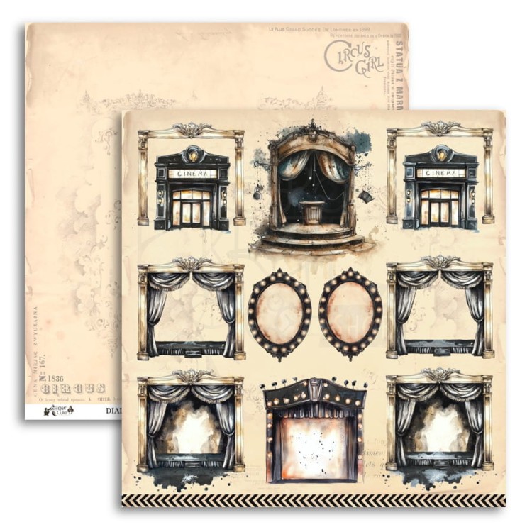 Papier do scrapbookingu 30x30 SHOW time DIALOGUE UHK Gallery