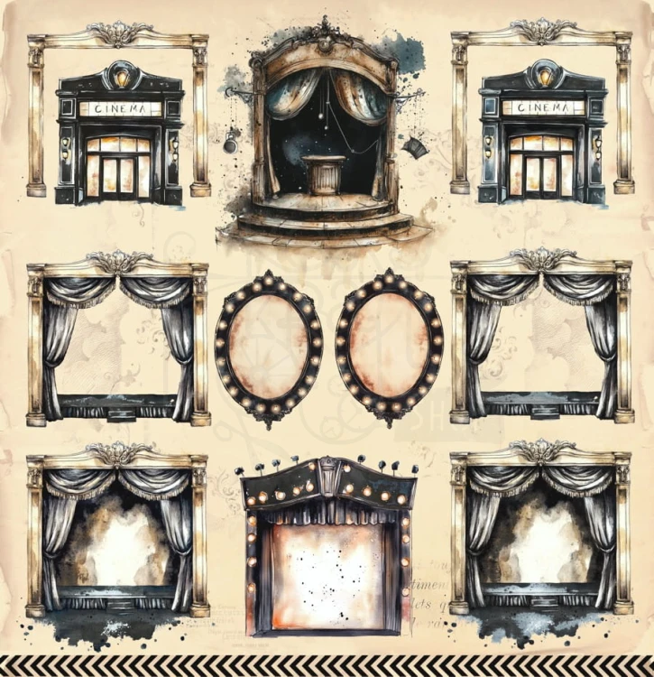 Papier do scrapbookingu 30x30 SHOW time DIALOGUE UHK Gallery