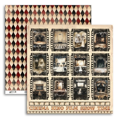 Papier do scrapbookingu 30x30 SHOW time ARLEKIN UHK Gallery