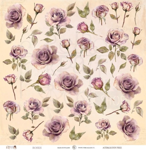 Papier do scrapbookingu 30x30 Memories Moments ROSES UHK Gallery